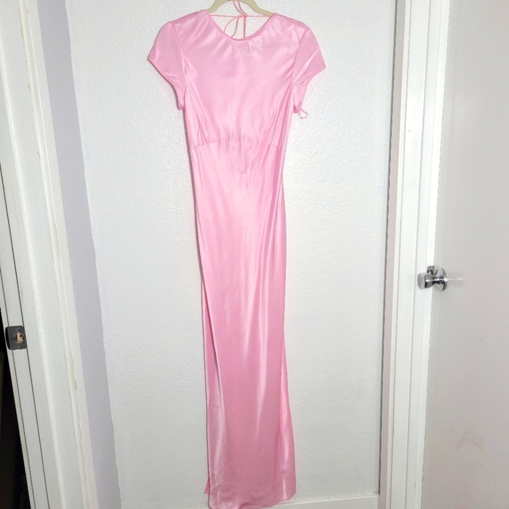 Anna October© X J.Crew short-sleeve slip dress in luster crepe - Picture 6 of 12